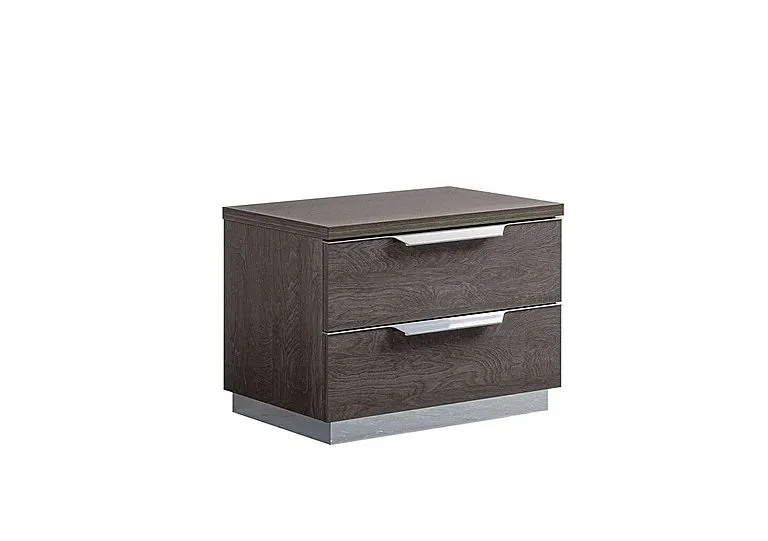 Venezia 2 Drawer Large Bedside Cabinet - Silver Birch