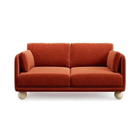 Armitage Chenille 2 Seater Sofa with Ball Feet 6