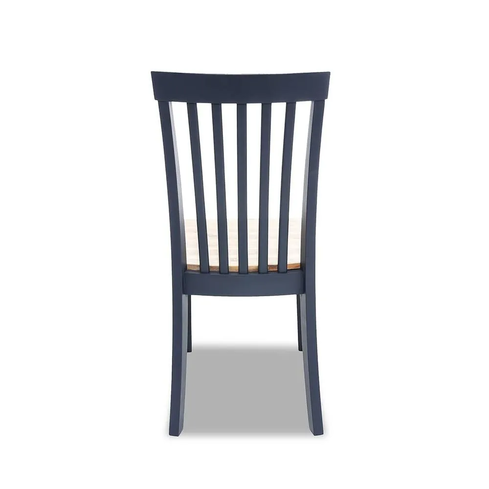 Statement Furniture Florence Highback Wooden Seat Chairs Set of 4 in Navy 5