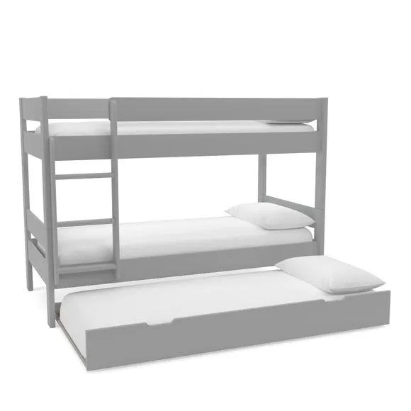Compact Wooden Bunk Bed With Open Trundle 4