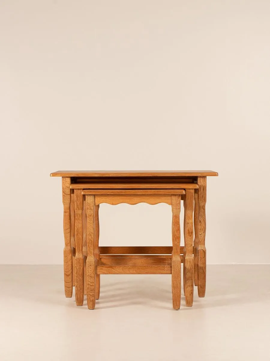 Vintage Mid Century Nesting Side Tables, Set of Three