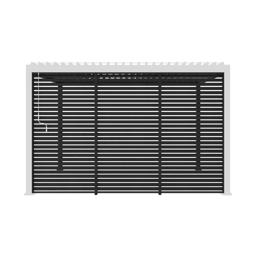 sweeek Set of 3 louvers 130cm for bioclimatic pergola Triomphe 3x4m in Dark Grey