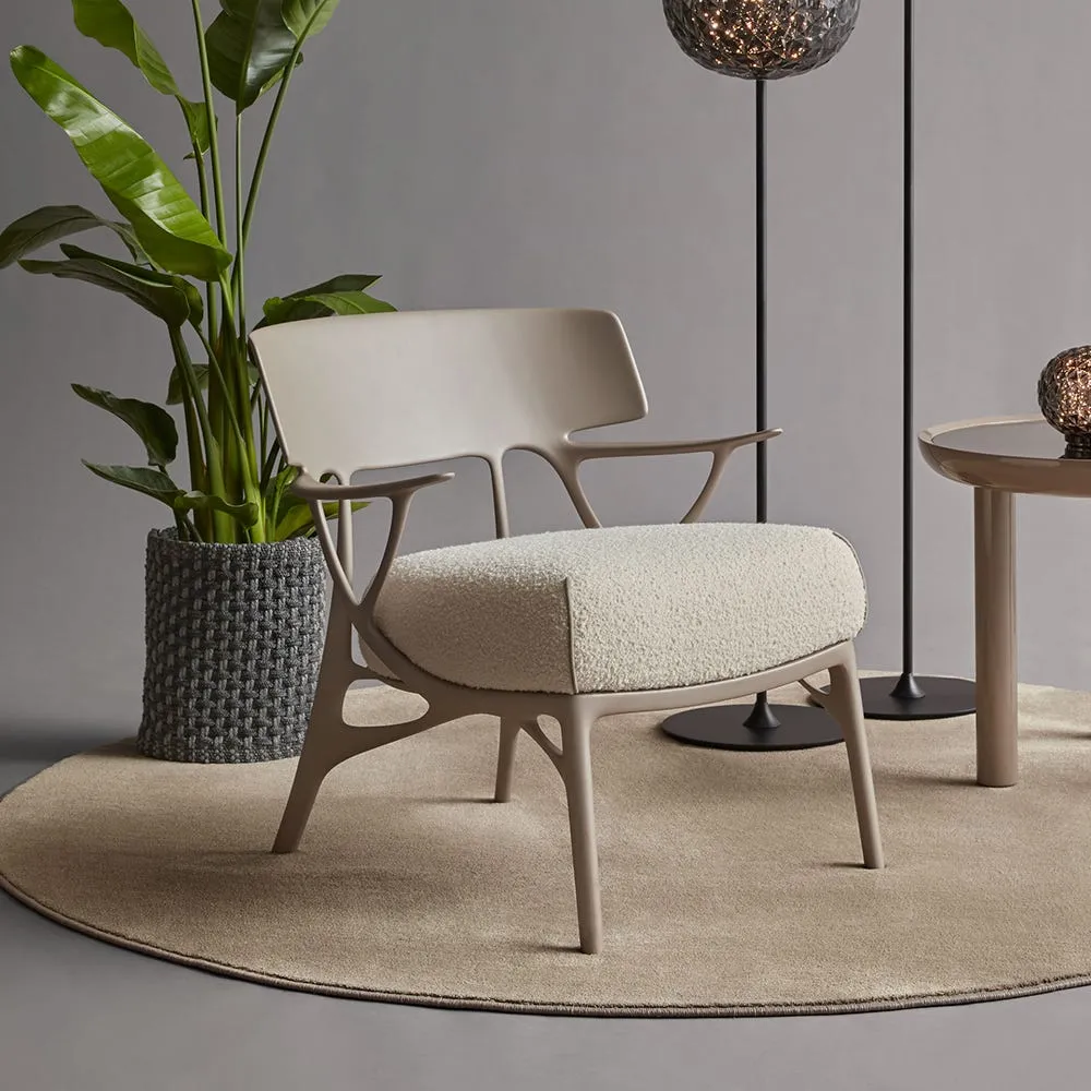 Kartell A.I. Lounge Boucle White & Yellow 4