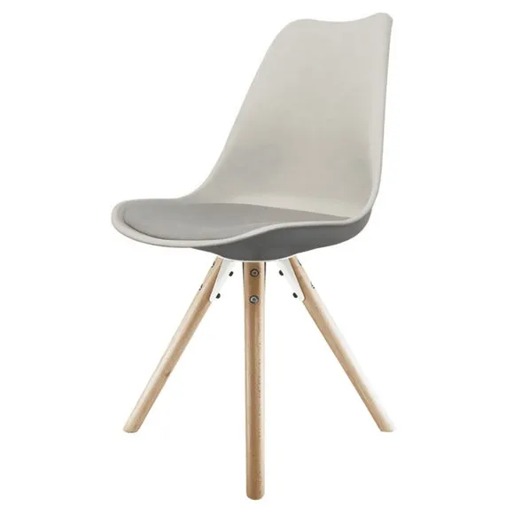 Fusion Living Soho Plastic Dining Chair with Pyramid Legs 2