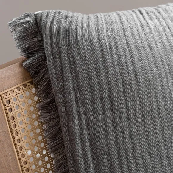 Reversible Muslin Cotton Square Cushion Cover 6