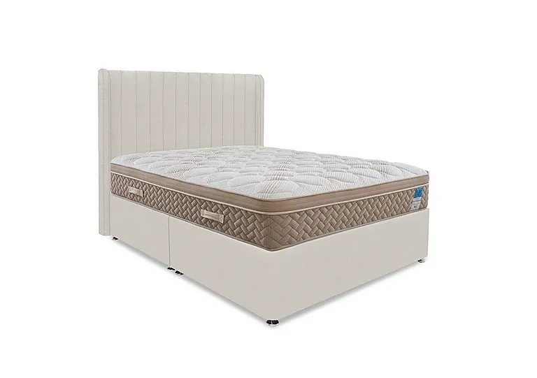 PlushTech Divan Set - King Size - Plush Ecru