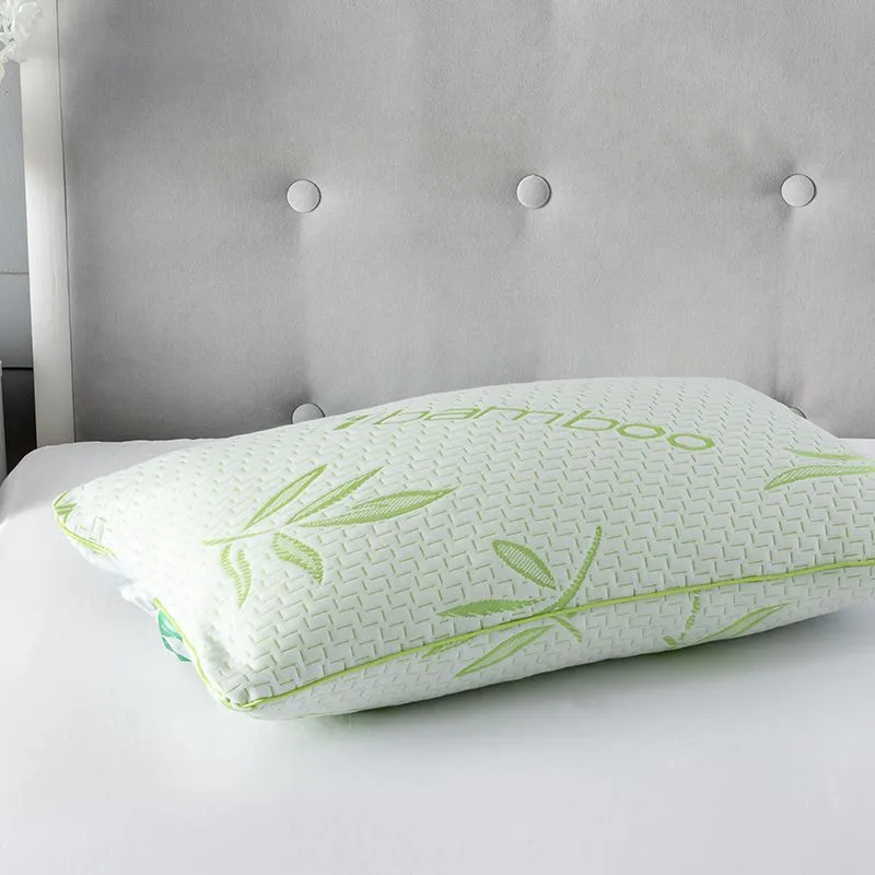 Snug City Rayon From Bamboo Memory Foam Pillow Anti Allergy Support in Green