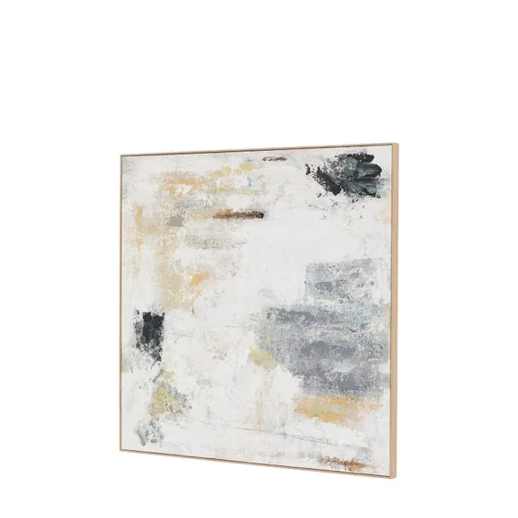 Cedar and Sage Monochrome Abstract Framed Canvas 2