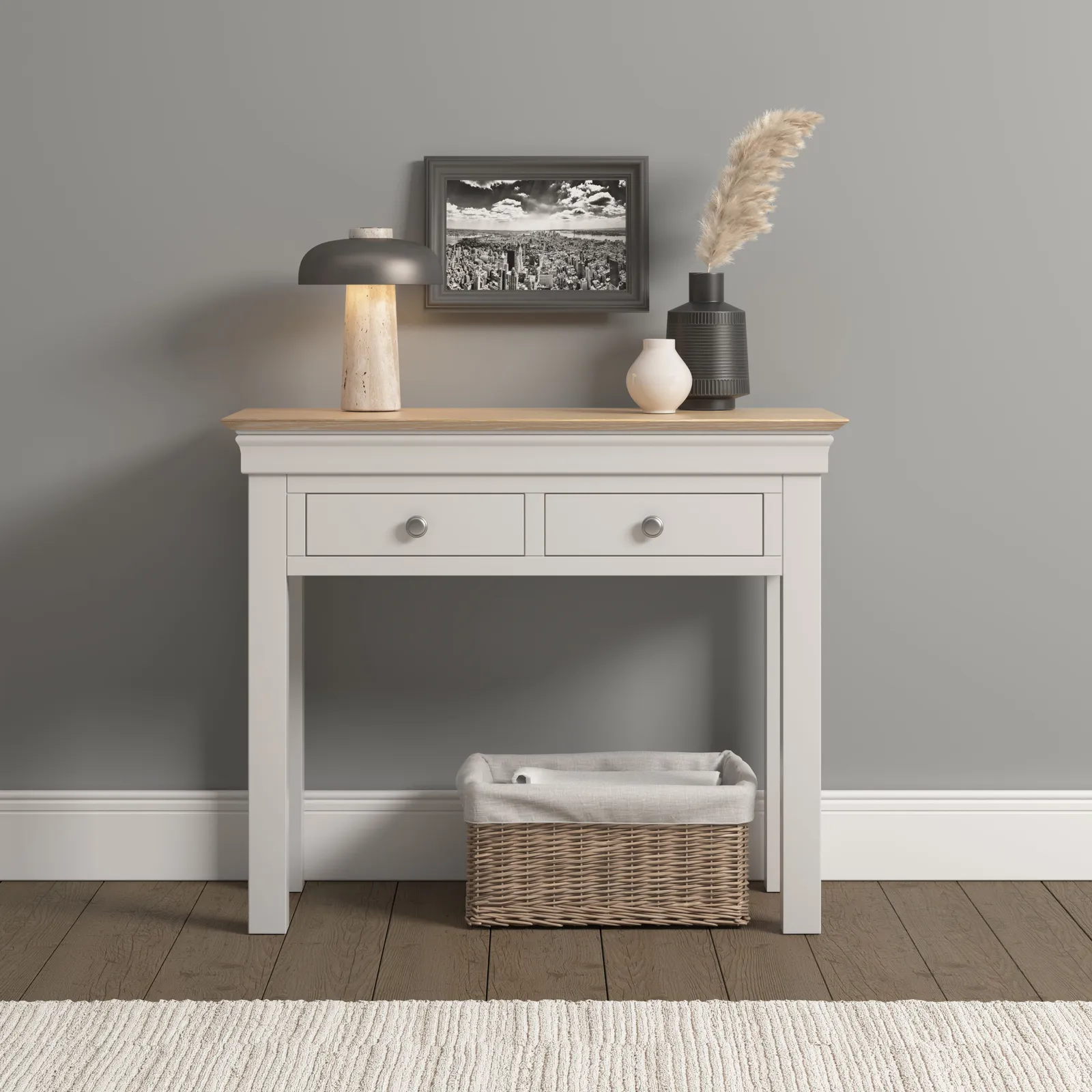 Seconique Bordeaux Console Table (Fully Assembled) in Ivory