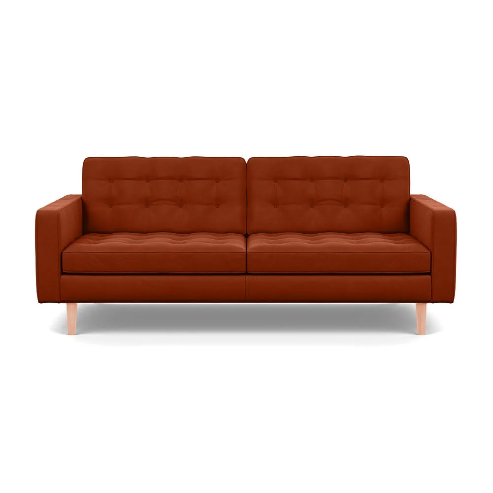 Heal's Hepburn 3 Seater Nobilis Velvet Rust Natural Feet 1