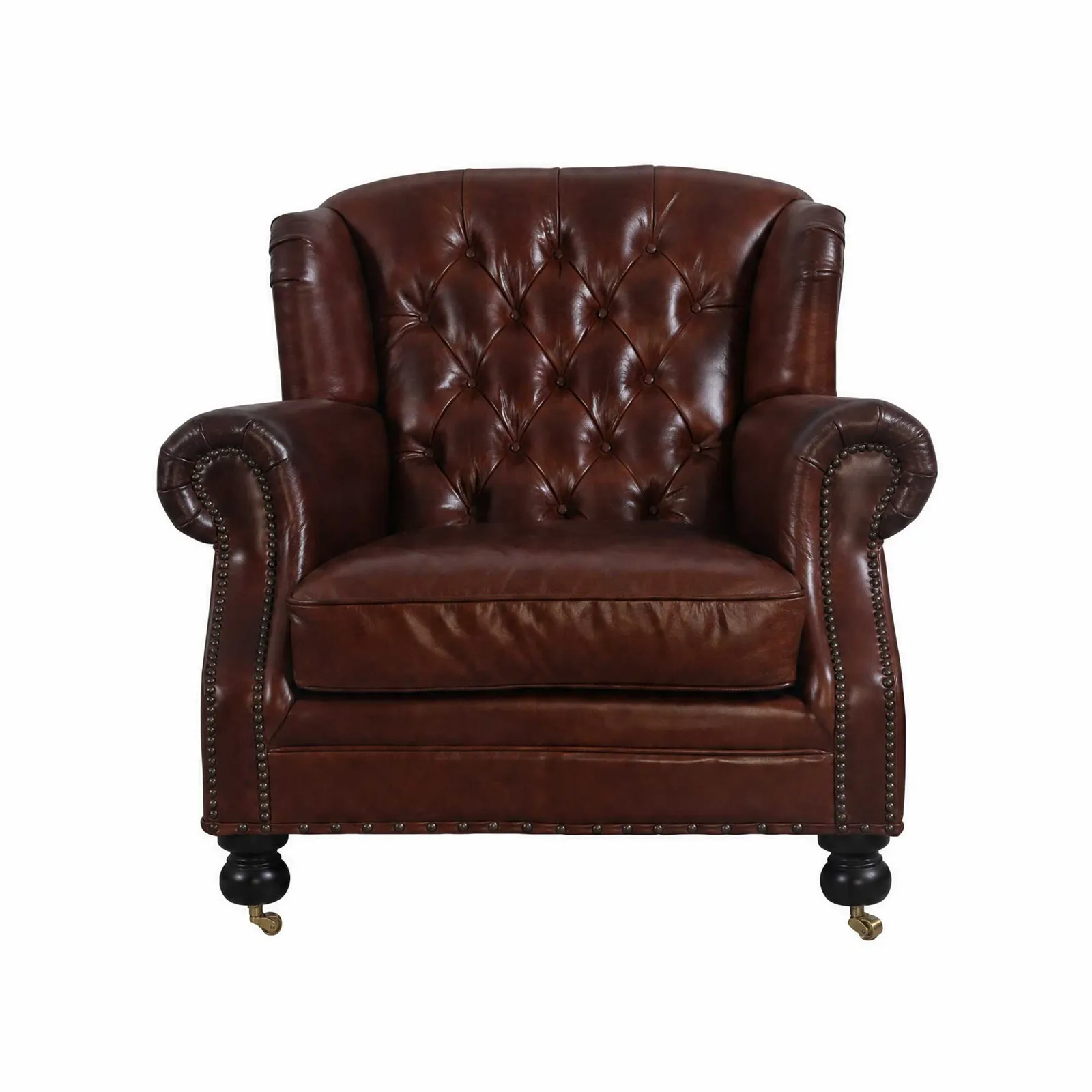 Fairford Armchair, Brown Leather | Barker & Stonehouse 2