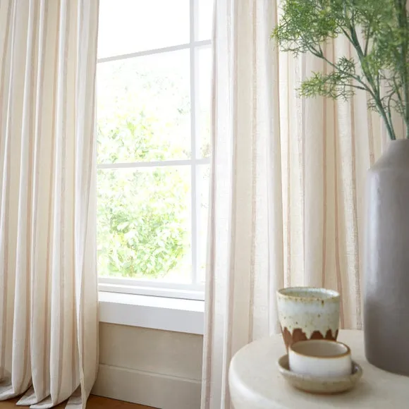 Hoveton Cotton Linen Unlined Slot Top Curtains 2
