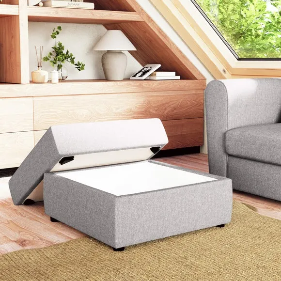 Square Soft Texture Storage Footstool 2