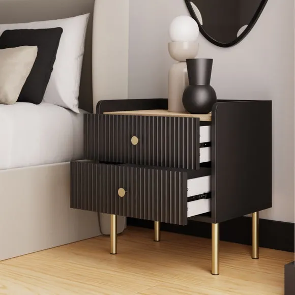 Georgi 2 Drawer Bedside Table 3