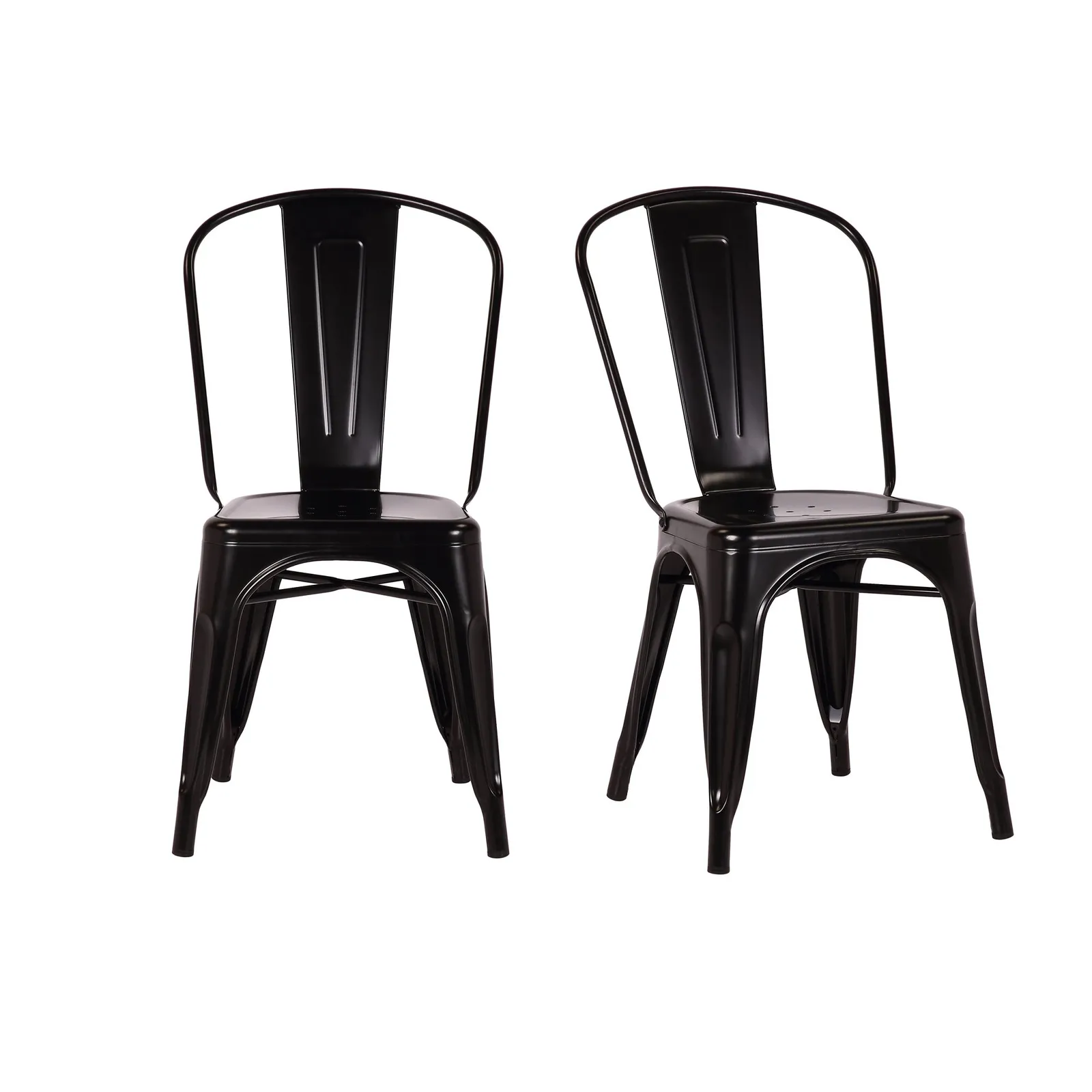 Daxton Set of 2 Metal Chairs Black