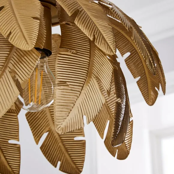 Farrah Gold Palm Leaf Pendant Light 3