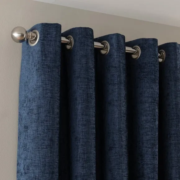 Chenille Eyelet Curtains (Blackout Available)