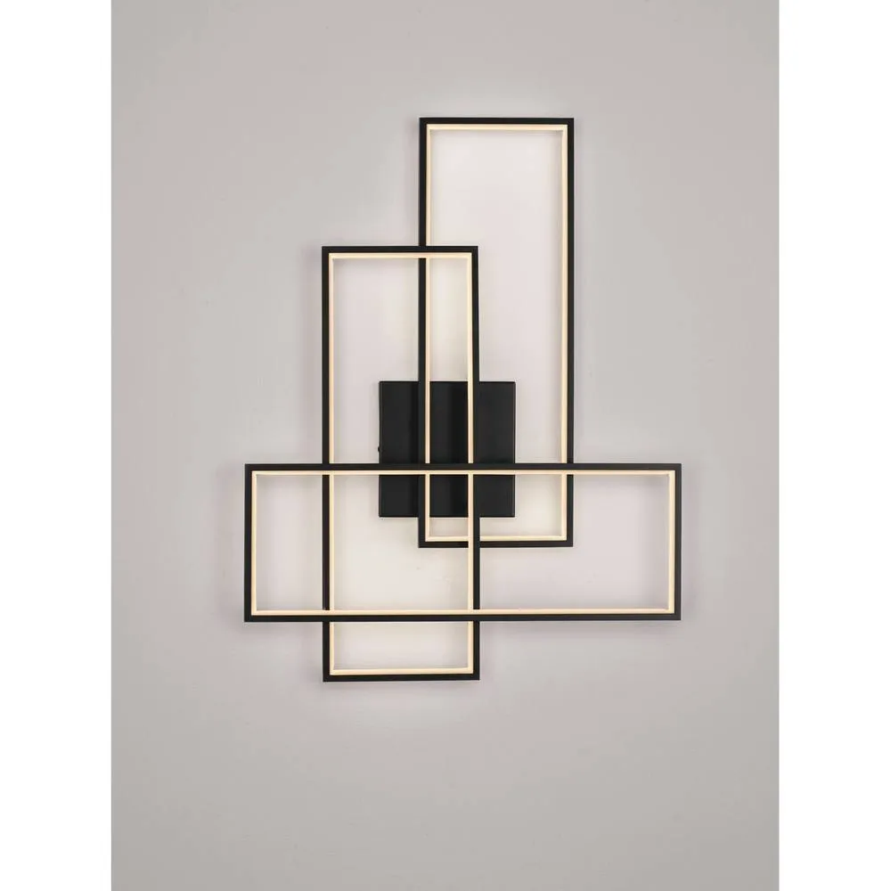 Netlighting Alis Wall Lamp Sandy Black Triac Dimmable LED 48W 2200lm 3200K 5