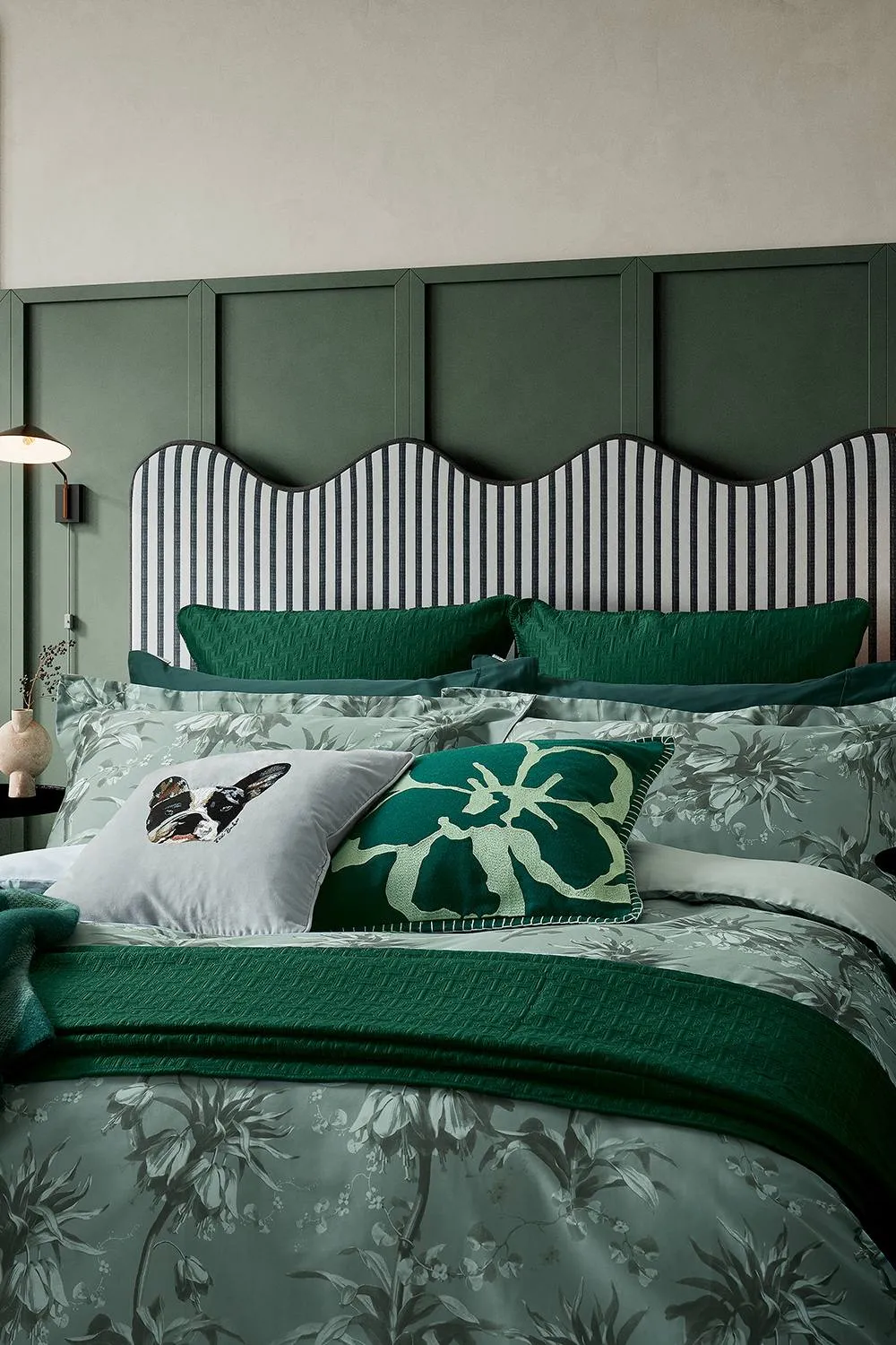 Ted Baker 'Belmar Floral' Cotton Sateen Duvet Cover Set in Light Green 2