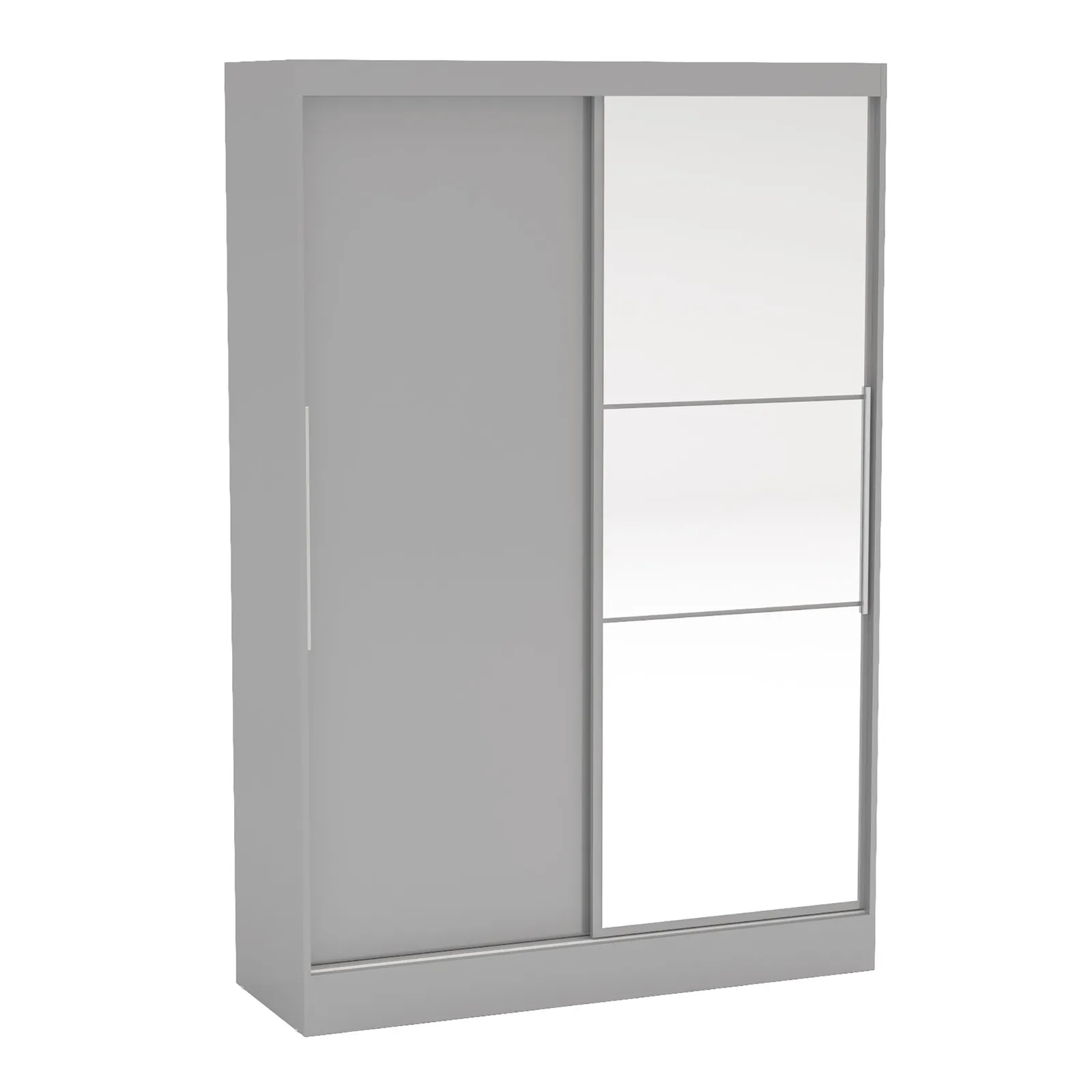Lynx 132cm Sliding Double Wardrobe, Mirrored