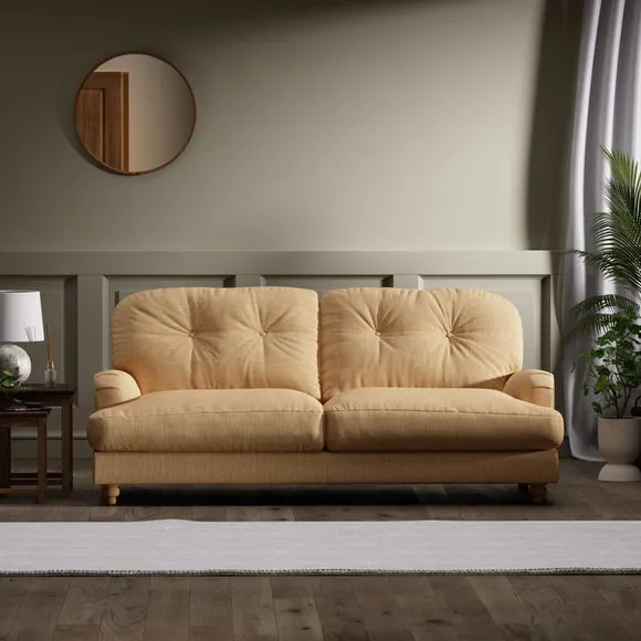 Martha Faux Linen 3 Seater Sofa