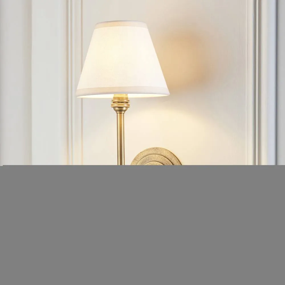 Netlighting Halo Tall & Ivy 16cm Wall Lamp Antique Brass Vintage White in Gold 2