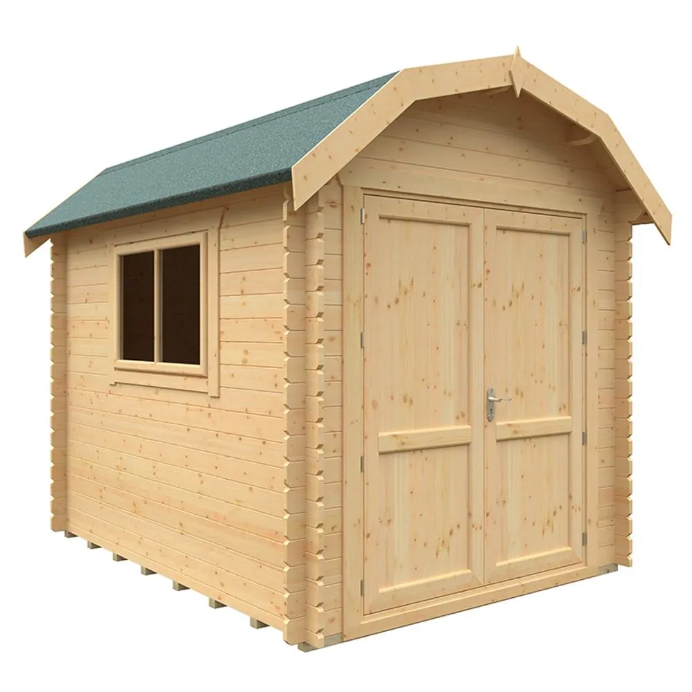 Buttercup Farm 10x8 The Aldford Barn 28mm Cabin - L295 x W235 x H277.6 cm in Natural
