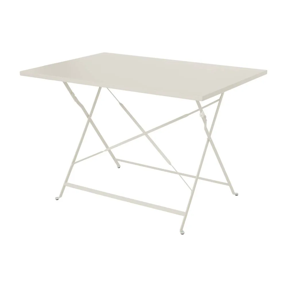sweeek 4-seater folding metal bistro garden table in Beige 3