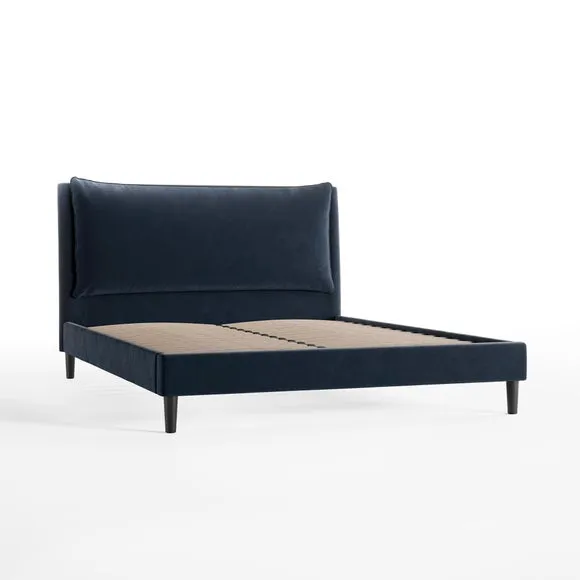 Skylar Velvet Pillow Back Bed Frame 6