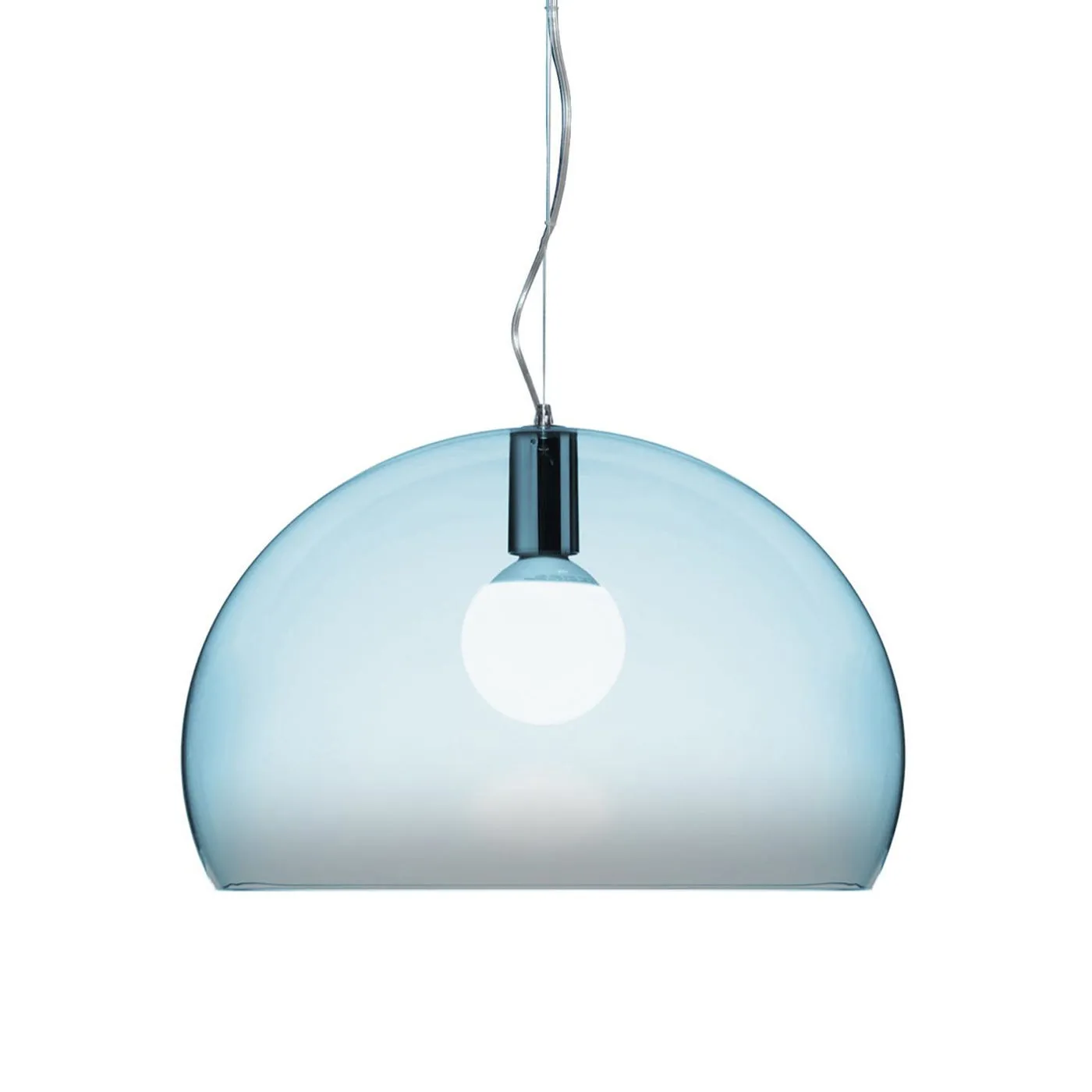 Kartell FLY Light Blue Transparent Pendant