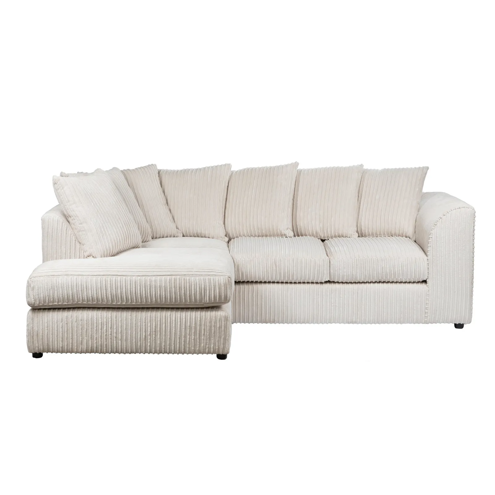 Blake Jumbo Cord Left Hand Corner Sofa Cream