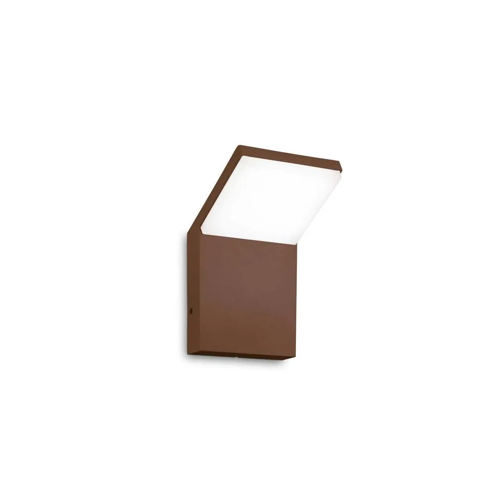 Netlighting Style Integrated LED Outdoor Modern Wall Lamp Coffee 1100Lm 4000K IP54 in Brown