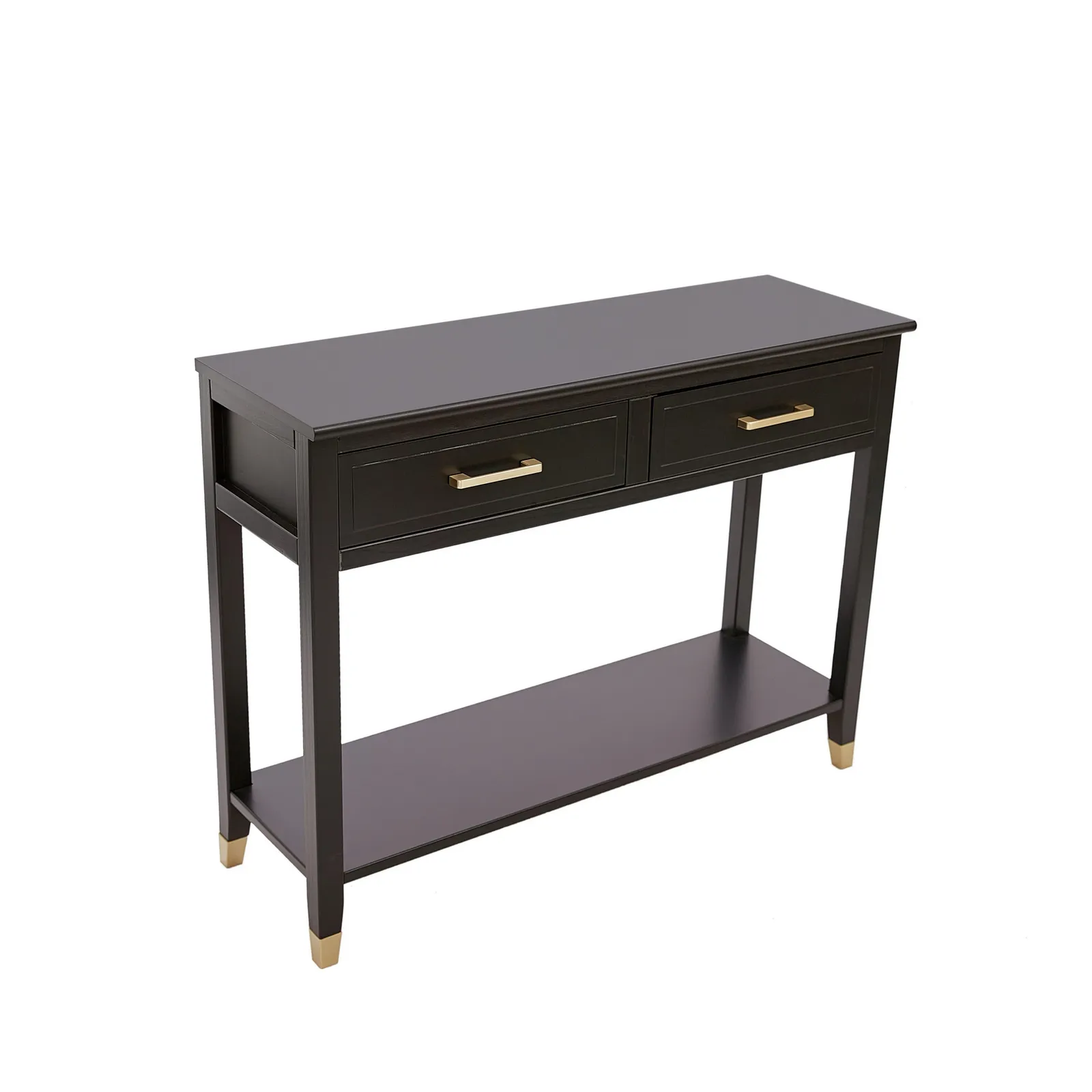 Cabinet Bits Palazzi 2 Drawer Console Table in Black 4