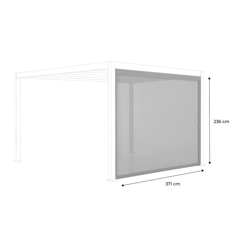 sweeek Blind aluminium 4m for Triomphe pergola in Dark Grey 5