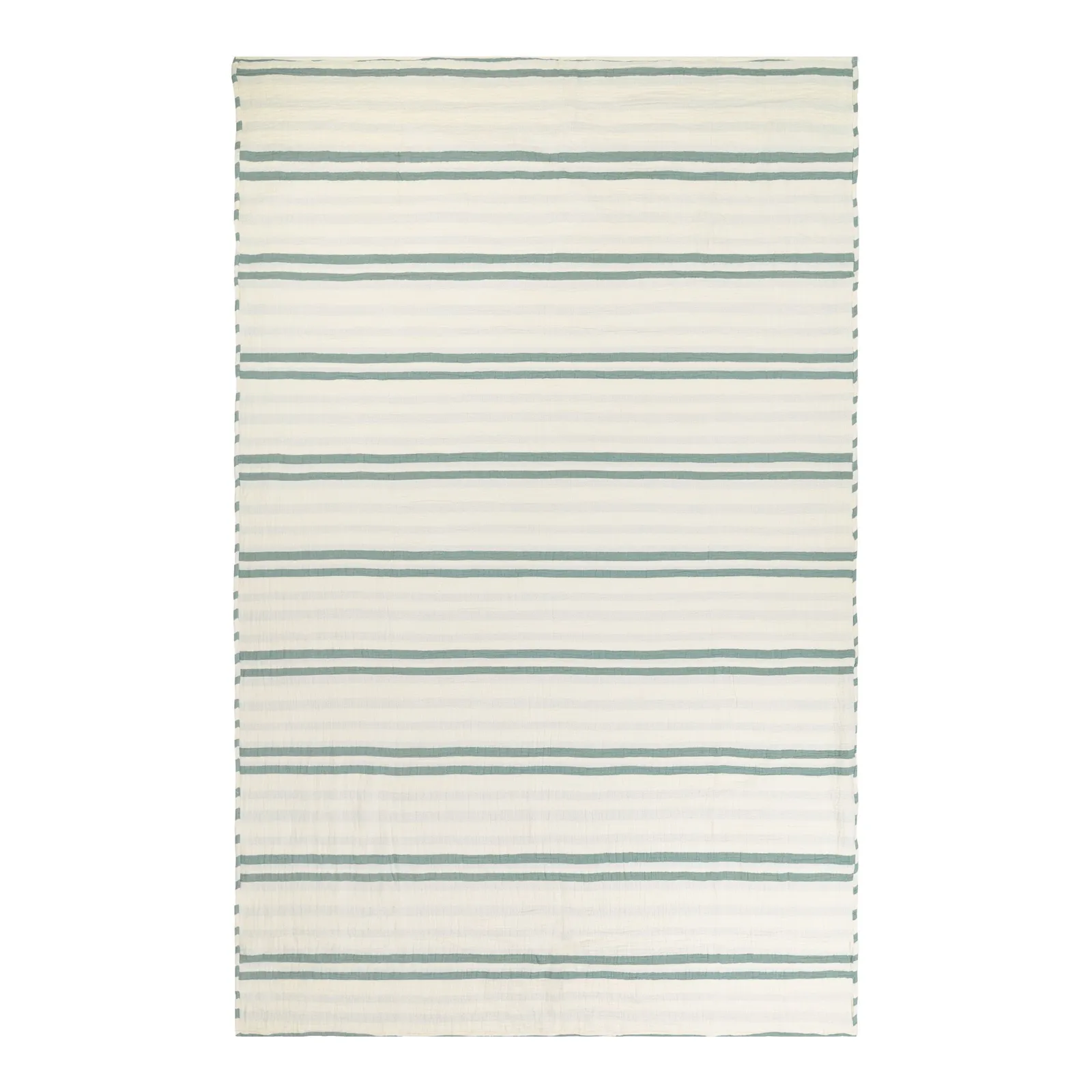 Yard Woven Stripe 100% Cotton Bedspread in Light Green 5