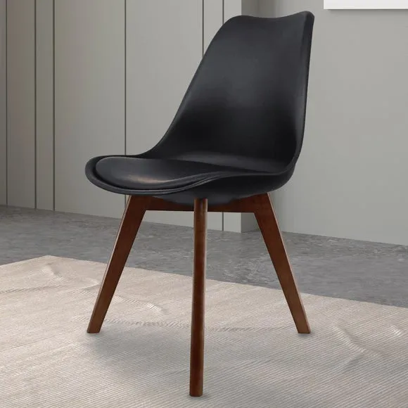 Fusion Living Soho Plastic Dining Chair with Squared Legs 1