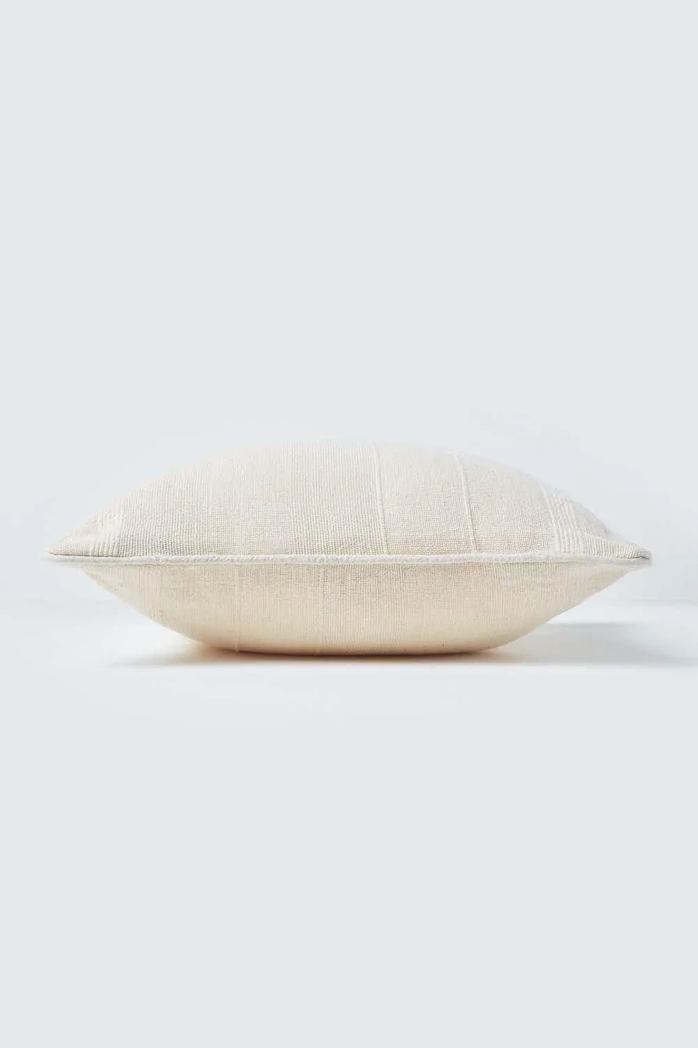 Homescapes Cotton Rajput Ribbed Cushion Cover in Natural 2