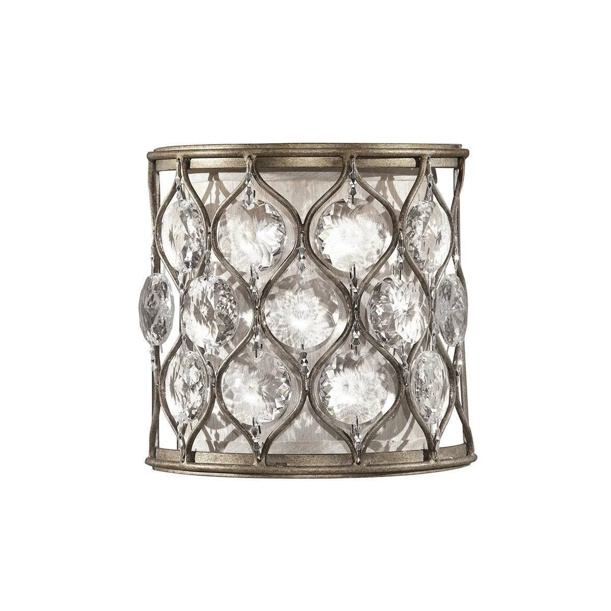 Netlighting Lucia 1 Light Indoor Wall Light Burnished Silver E14