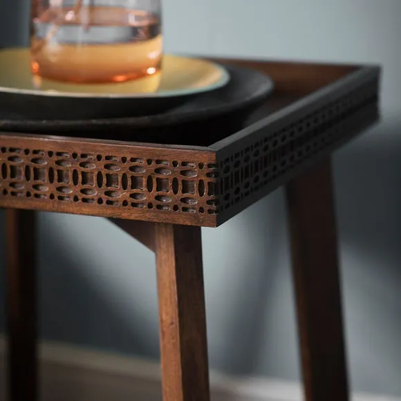 Baytown Retreat Bedside Table, Dark Wood 2