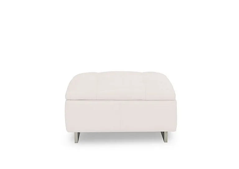 Moet Large Leather Standard Footstool - Cotton