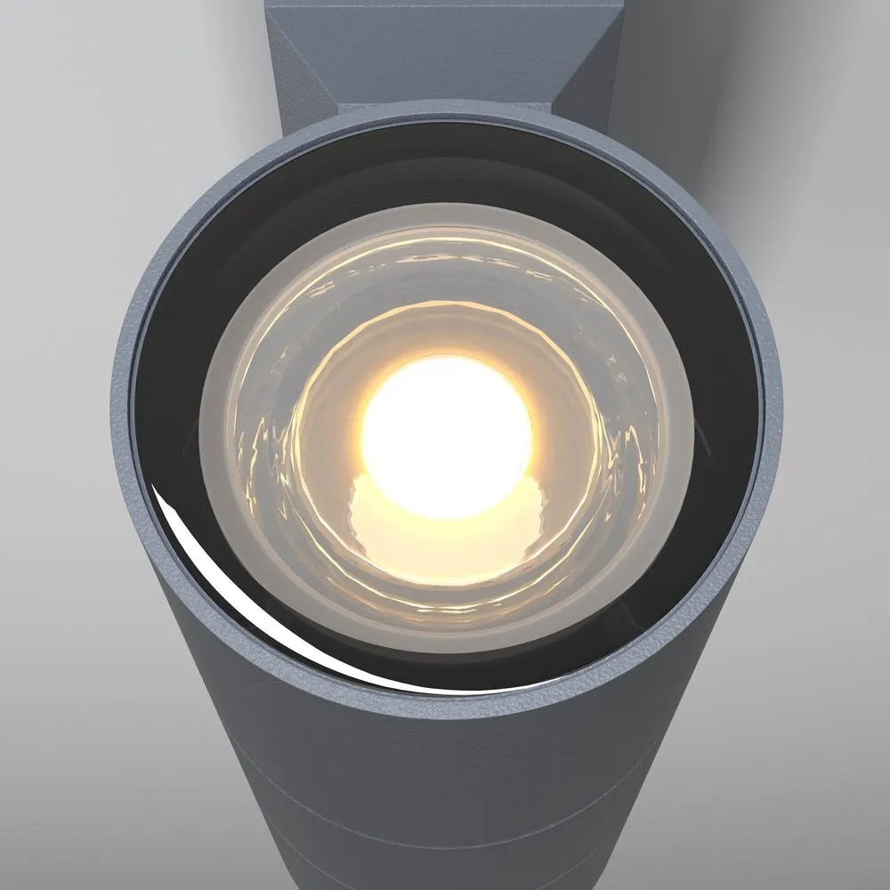 Netlighting Bowery Outdoor Up Down Wall Lamp Grey IP54 2xGU10 2