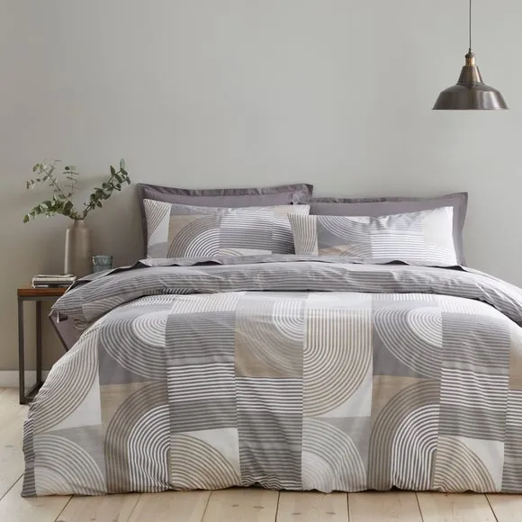 Iona Geo Polycotton Duvet Cover & Pillowcase Set 1