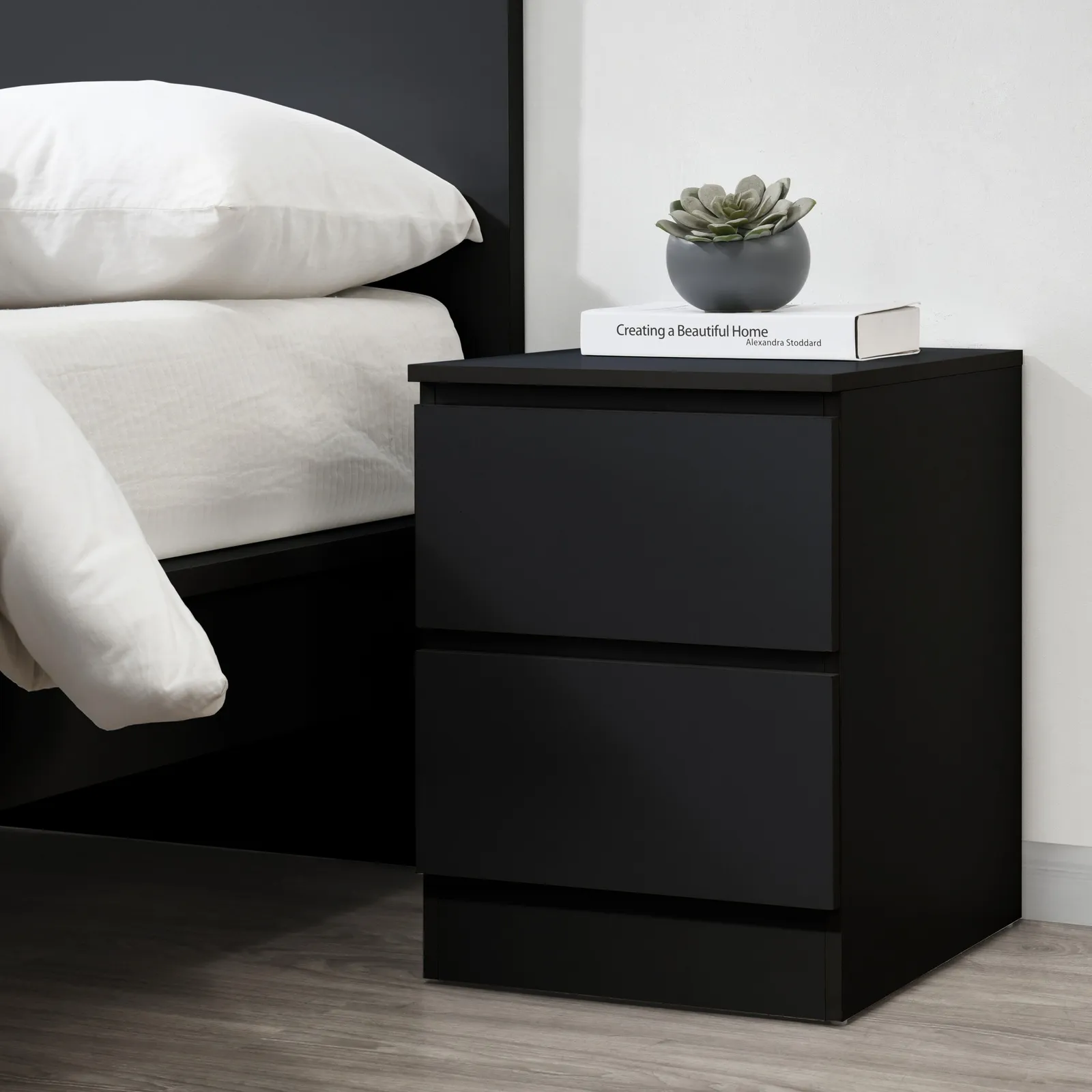 Birlea 3 Piece Furniture Set Chest of Drawers Bedside Tables Oslo in Black 3