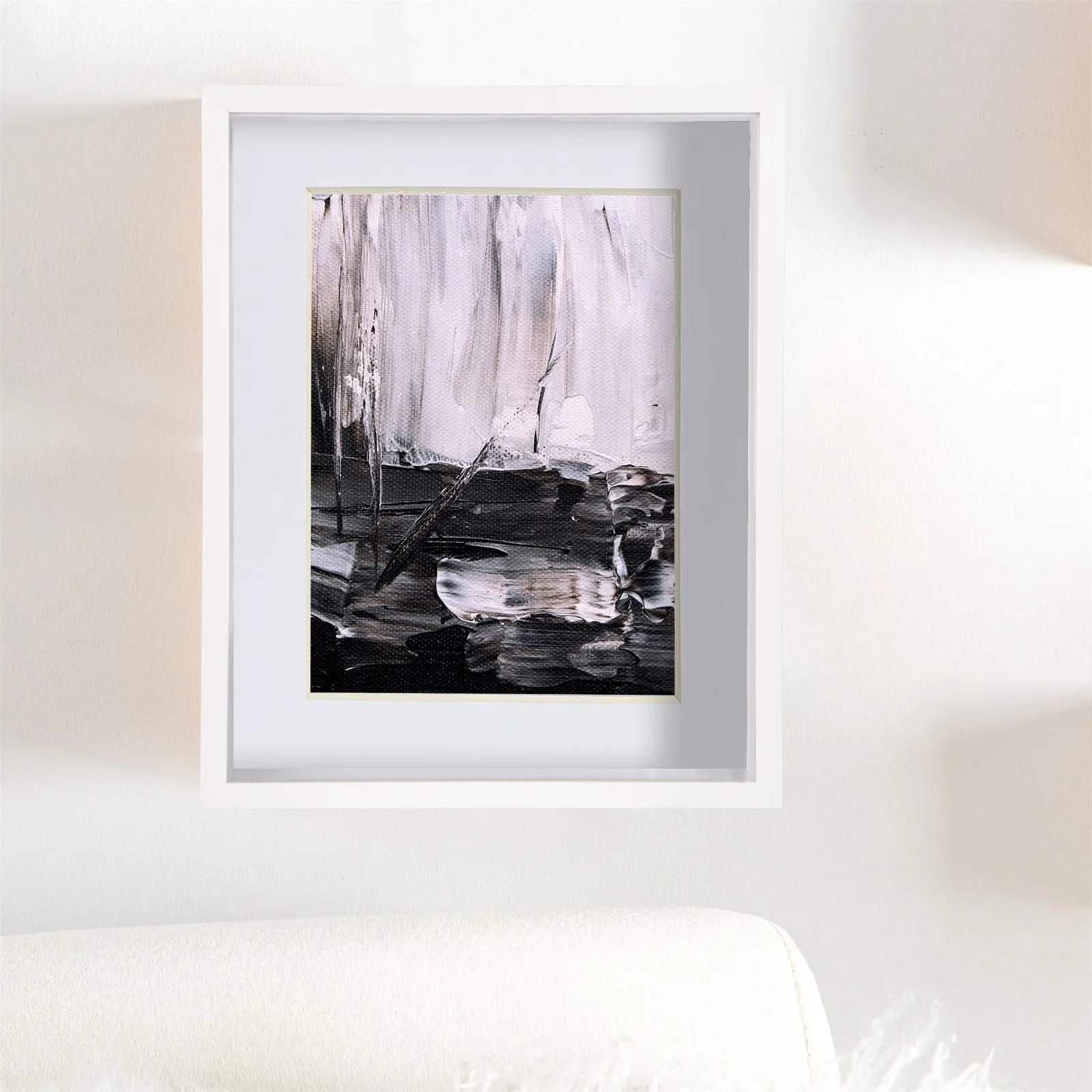 Nicola Spring 8" x 10" 3D Deep Box Photo Frames - 5" x 7" Mount - White - Pack of 2 6