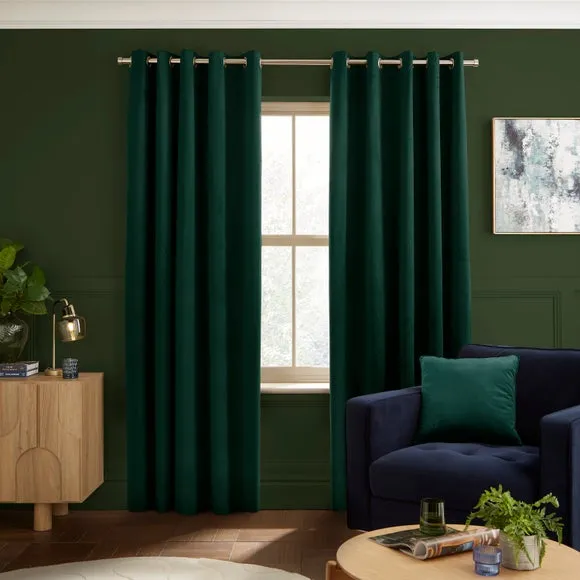 Luxe Velour Eyelet Curtains (Blackout Available) 2