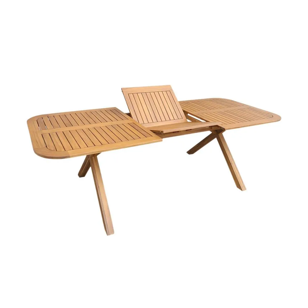 sweeek Extendable garden table 180/240cm acacia wood seats 6-8 in Beige 3
