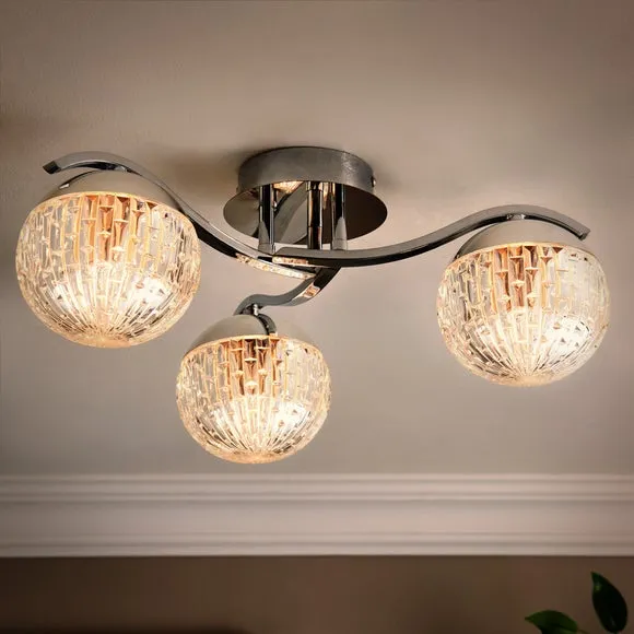 Valence 3 Light Flush Ceiling Light 2
