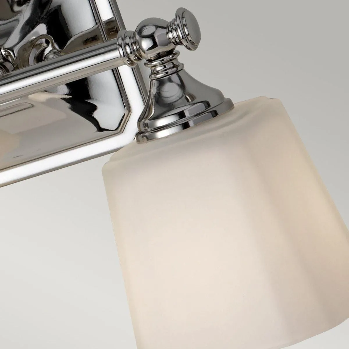 Netlighting Concord 2 Light Bathroom Over Mirror Light Polished Chrome IP44 G9 in Grey 5