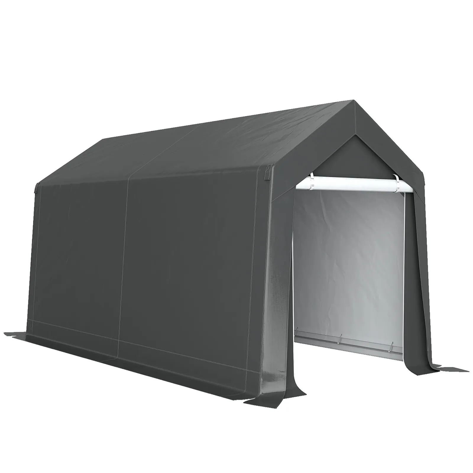 OUTSUNNY 2.1 x 3.6(m) Garden Storage Shed, Waterproof & Heavy Duty Portable Shed in Dark Grey 2