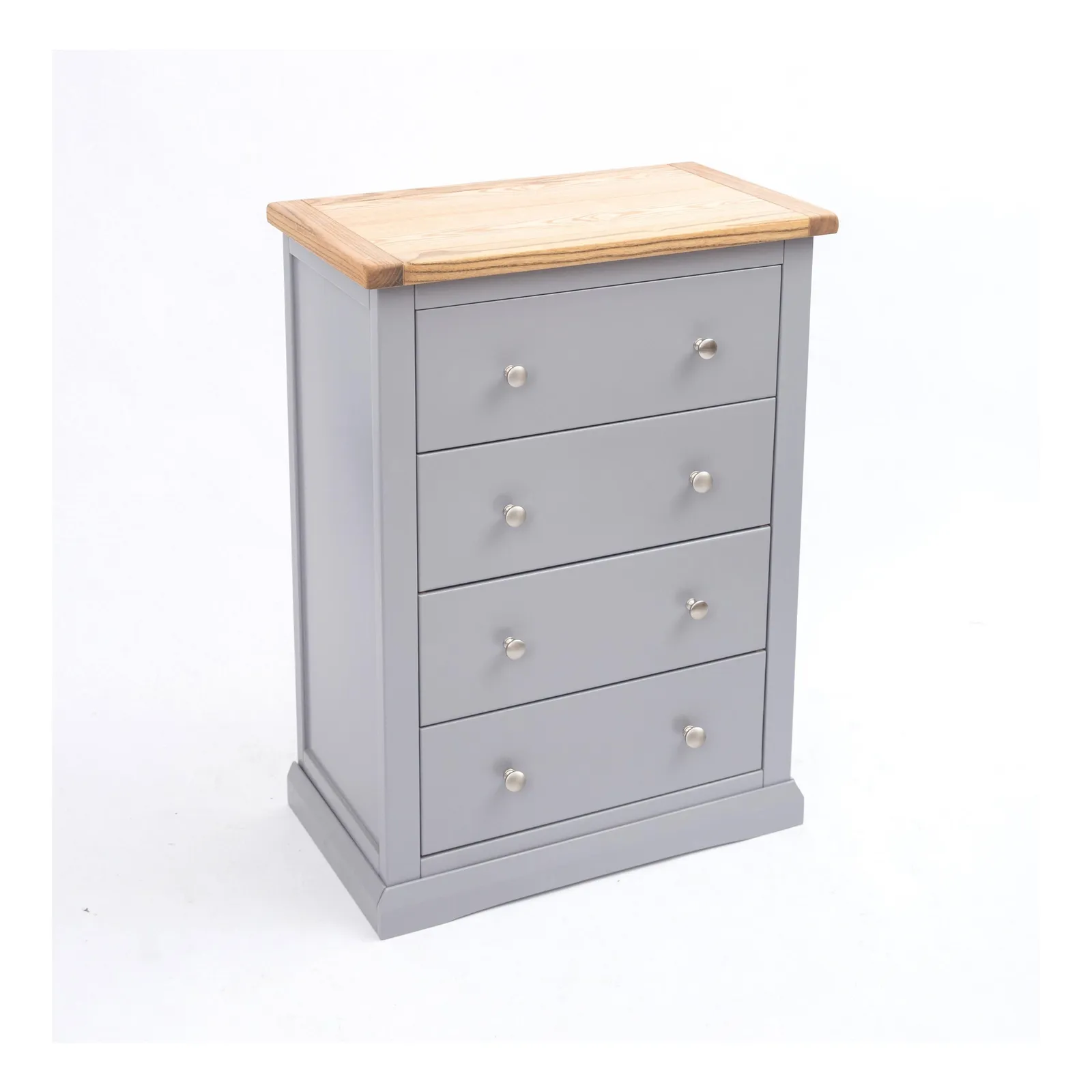 Cabinet Bits Rocca 4 Drawer Chest of Drawers Chrome Knob in Grey 3